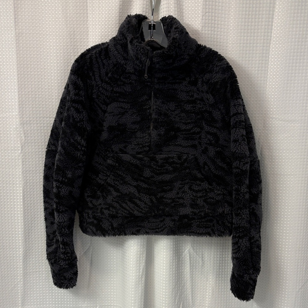 Lululemon Scuba Oversized Fleece Funnel Neck ~ XS/S ~ Camo Jacquard Dark Carbon